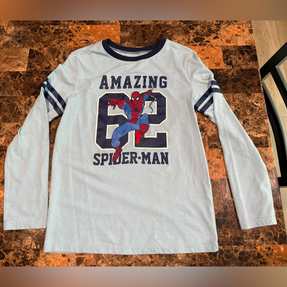 Kids Spider-Man Long Sleeve Shirt, Size 8